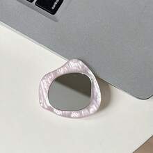 1pc Solid Color Phone Airbag Holder Shell Pattern Mirror Phone Stand Minimalist Makeup Mirror Stand Desktop Video Watching Support Stable Retractable Adhesive - Multicolor - View 4