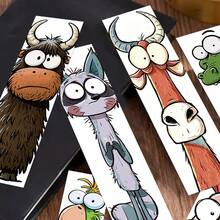 SCXXBSW 30pcs/60pcs Funny Animal Bookmarks, Minimalist Planner Creative Material, Literary Reading Paper Cards - Option B 30pcs - View 3