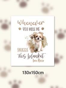 Custom Pet Photo Blanket, Personalized Dog Photo & Text Fleece Blanket, Custom Soft Flannel Memorial Gift Blanket, Home Sofa Decor - Multicolor - View 22