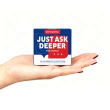 لعبة بطاقات أسئلة رومانسية Just Ask Deeper للأزواج، 50 بطاقة تفاعلية للمحادثات الحميمة، هدية مثالية لعيد الميلاد وحفلات الألعاب، لعبة عاطفية للبالغين لليالي المواعيد والمناسبات الاجتماعية - متعدد الألوان - مشاهدة 3