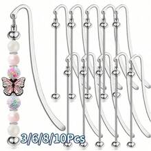3/6/8/10pcs Beaded Bookmarks - Handmade Metal Bookmarks, Craft Beaded Book Charms, Exquisite Bookmarks, Perfect Gift For Book Lovers, Students, Teachers, Friends And Family - Beaded Bookmark - View 13