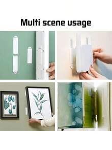 24 Pairs Non-Damaging Adhesive Frame Mounting Strips, Double-Sided Hook & Loop Design, Easy Detach And Install, Suitable For Remote Control, Picture Frame, Outlet, Etc. - A - View 5