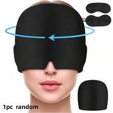 1pc Comfortable Eye Mask, Silky Fabric, Elastic Pressure-Relieving Eye Patch, Suitable For Light-Blocking Sleep, Soft And Durable Head-Worn Eye Mask - Multicolor - View 6