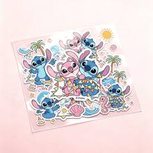 Disney 50pcs Cute Cartoon Stitch Stickers That Won't Repeat, Limited Edition Holiday Accessories, Roll Stickers For Computers, Laptops, Phone Cases, Bicycles, Mugs, Polka Dot Stickers, Gift Sealing Stickers, Planner Stickers - Multicolor - View 3