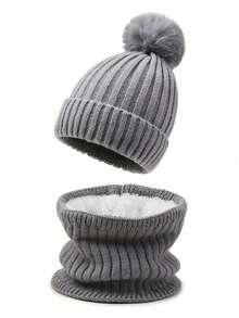 2pcs Winter Knitted Hat And Scarf Set, Warm Thick Lining, Men's Casual Warm Hat And Scarf Set - Multicolor - View 7