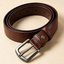 Men's Alloy Buckle Belt - Fashionable, Sporty And Durable Accessory, Suitable For Business And Casual Occasions, Fits Jeans, Casual Pants And Other Daily Pant Styles - Brown - View 8