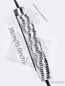 1pc Vintage Gothic Clown Style Black & White Striped 3D Pleated Ruffle Collar, Party Cosplay Shirt Decoration Detachable Fake Collar, Unisex - Multicolor - View 7