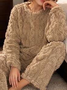 Women Pajama Sets - Brown - View 4
