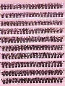 Dense Curly Soft Natural Synthetic Eyelash Extensions, Fluffy 3D Effect Lashes, Suitable For Light Makeup/Heavy Makeup, Daily Wear, Events And Other Occasions. Eyelash Clusters, Eyelash Clusters, Single Eyelashes, False Eyelashes, False Eyelashes - View 7