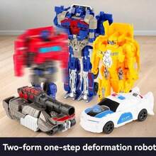 Hasbro Transformers Optimus Prime 2-In-1 One-Click Transforming Truck Robot Action Figure, Mecha Collectible Model Desktop Decor Gift - Style Random - View 3