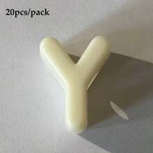 20顆米色壓克力大孔字母珠 A-Z，DIY手工配件，可用於製作鑰匙圈與手機配件，適合創意手工藝 - 米色 - 查看 12