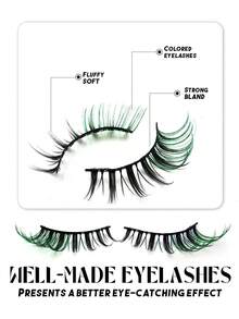 Asiteo 7 Pairs Dopamine Macaron Color Full Strip Angel False Eyelashes, Multiple Colors And Styles Available, Soft And Reusable, Suitable For Beginners, Holidays, Parties And Festive Makeup - Multicolor - View 5