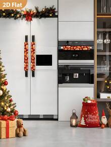 1/2Pcs Christmas Refrigerator Handle Covers, Gingerbread Man, Christmas Tree, Bell Pattern, With Hook & Loop Fastener, Suitable For Refrigerator, Oven, Microwave, Dishwasher, Christmas Holiday Kitchen Decoration - View 6