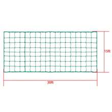 1 Pack Heavy Duty Twisted Knotted PE Multi Sport Barrier Net,15x30 Ft Green Baseball Soccer Practice Net,Comes With Ropes And Hooks,Outdoor Ball Containment Net - Green - View 3
