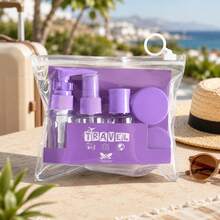 Juego de 6 Botellas de Viaje con Caja de Almacenamiento, Envases Reutilizables para Artículos de Aseo - 1 - Ver 1