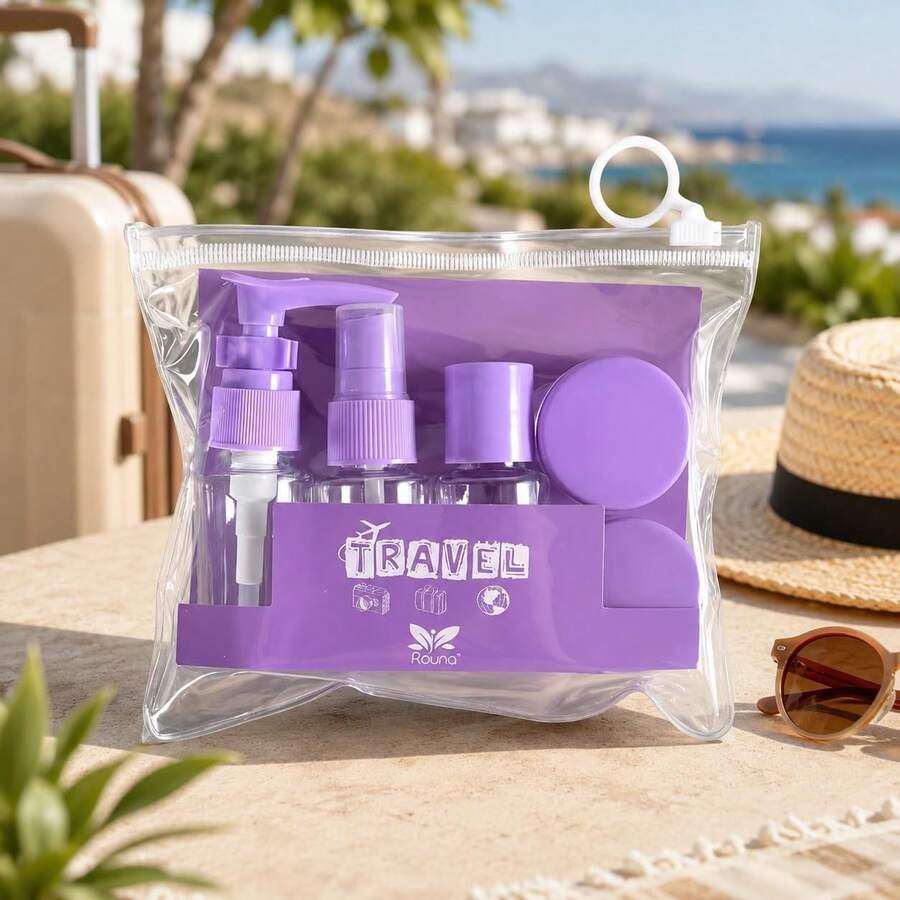Juego de 6 Botellas de Viaje con Caja de Almacenamiento, Envases Reutilizables para Artículos de Aseo - 1 - Ver 1