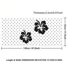 1pc White Black Polka Dots Hibiscus Flower PU Leather Desk Mat, Large Extended Waterproof Non-Slip Smooth Mouse Pad, Floral Desk Pad Protector Writing Mat Easy Clean Stain Resistant For Office Home School Computer Laptop Desktop - View 11