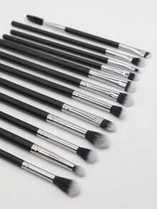 12/6pcs Full Eye Makeup Set, Suitable For Daily Use, Holiday Gift For Friends, Holiday Party Or Travel - Black - View 2