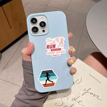 61PCS Running Stickers Aesthetic Vinyl Stickers High Quality Stickers Decals Scrapbook,Journaling,Laptop,Bumper,Skateboard,Water Bottles,Computer,Phone Stickers Can Bring A Lot Of Fun To Your Life,The Perfect Gift For Adults - Running - View 6