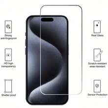 ZYSHI 5pcs Full Coverage Tempered Glass Screen Protector, Compatible With Apple 18 Pro/18 Pro Max/17/17 Pro/17 Pro Max/17 Air/16/16e/7/7P/8/8P/X/XS/XR/XS Max/11/11 Pro/11 Pro Max/12/12 Pro/12 Pro Max/13/13 Pro/13 Pro Max/14/14 Pro/14 Pro Max/15/15 Pro/15 Pro Max - Clear - View 3