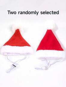 Pet Christmas Hat + Scarf Set Xmas Pet Fancy Dress, Autumn/Winter Cute Pet Cape, Holiday Pet Adorable Costume And Hat Suit Suitable For Small And Medium-Sized Dogs And Cats And The Neck Circumference Is Within 14.75 Inches - Multicolor - View 10