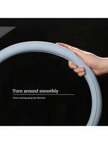 Steering Wheel Cover Protector - Universal 15 Inch (Approx. 38.1 Cm) Steering Wheel Cover - Breathable PU Leather With Odorless Rubber Grip, Non-Slip Non-Folded Packaging, Ultra-Fine Fiber PU Leather, Soft Touch - Solid Color - View 8