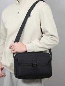 Casual Minimalist Commuter Men's One Shoulder Crossbody Bag - Multicolor - View 1