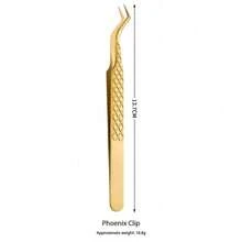 1pc Nagrakku Precision Fiber Pointed Tweezers, Gold Eyelash Extension Tweezers, Diamond Anti-Slip Textured Curved Tip Eyelash Tweezers, Stainless Steel Dolphin Shaped Eyelash Extension Makeup Tool - Gold - View 12