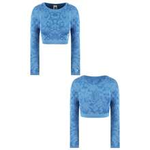 Gymshark Adapt Womens Camo Blue Crop Top - Blue - View 3