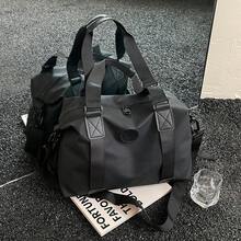 Tas Tote Travel Wanita, Tas Jinjing Ringan untuk Dibawa di Pesawat, Tas Bahu Serbaguna untuk Perjalanan Akhir Pekan, Olahraga, dan Penggunaan Sehari-hari - Hitam - View 8