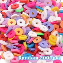 2000pcs/3700pcs Soft Clay Bead Set, Handmade DIY Bracelet, Necklace, Soft Clay Loose Beads Jewelry Making Accessories Kit - Multicolor - View 9