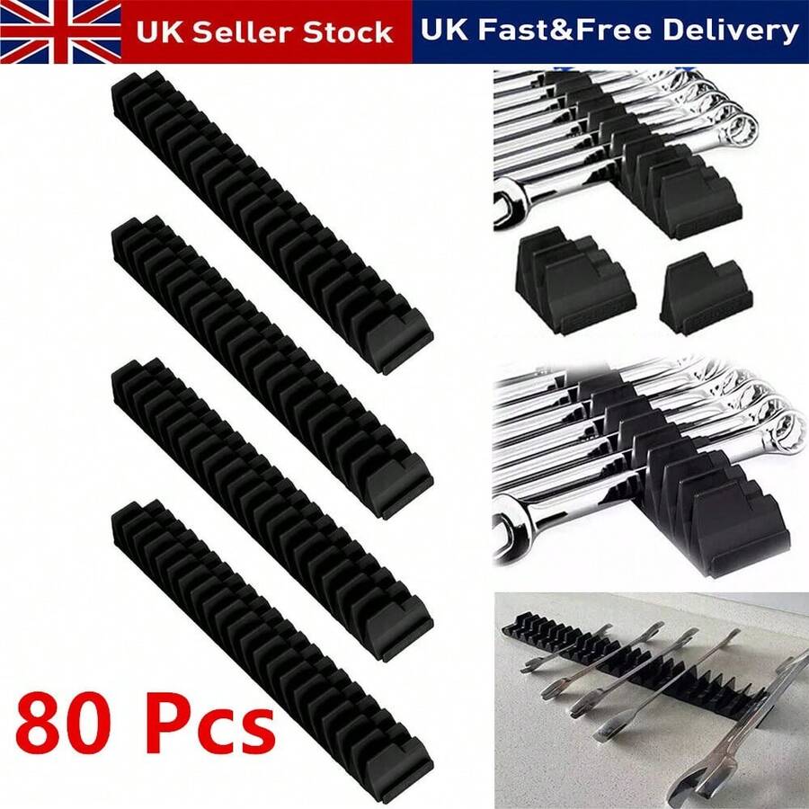 80PCS Black Magnetic Wrench Organizer Widget Portable Tool Storage Shelf - A - View 1