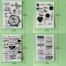 Clear Silicone Stamp, Multilingual Text Pattern Rubber Seal For Card Making Scrapbooking DIY Journal Craft Decor Clear Stamp - ZM-1 - View 2