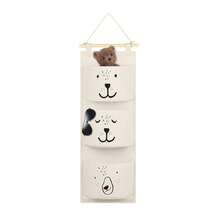 1/2pcs Cute Cartoon Design 3-Tier Hanging Storage Bag, Small Towels, Dolls, Small Items & Sundries Organizer, Baby Room Storage Decor Bag - Multicolor - View 10