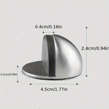 4pcs Steel Door Stopper With Rubber Cushion, No Drill Anti-Collision Glass Door Fixer, Suitable For Home And Bathroom - A - View 7