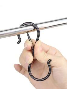 4-12pcs 3.5 Inch Heavy Duty S-Shaped Hooks With Safety Buckle, Suitable For Hanging Pots, Pans, Clothes And Bags - Wall Mounted Metal Hooks, Suitable For Kitchen, Bathroom, Garden, Practical Hooks - Multicolor - View 5
