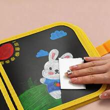 1 Set Portable Erasable Drawing Book, Double-Sided Dust-Free Blackboard Doodle Sketchbook, Washable Early Education Painting Toy, Halloween Thanksgiving Birthday Gift - Multicolor - View 2