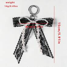 European And American Cross-Border Style Niche Plastic Lace Bow Hanging Decor, Fashionable High-End Texture Bag And Car Key Chain Pendant - Multicolor - View 7
