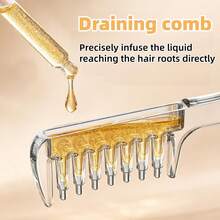 Massage Liquid Drainage Comb, With A Medicinal Nozzle Ball, A Comb Used For Scalp Massage To Promote Hair Growth And Development; Hair And Scalp Medicinal Comb, Essential Oil Care Comb - Multicolor - View 2