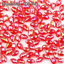100pcs 4*6mm AB Color Austrian Crystal Glass Seed Beads DIY Jewelry Making Supplies For Necklace Bracelet - AB Crystal Glass Seed Beads - View 13