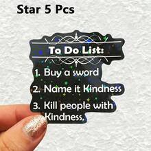 1/2/5 Pcs To-Do List, Kill People With Kindness, Contrast Is Cool And Funny Vinyl Stickers - Matte End, Self-Adhesive Bumper Stickers For Cars, Windows, Laptops, Trucks, Water Bottles - Versatile Design, Car Stickers - A - View 11