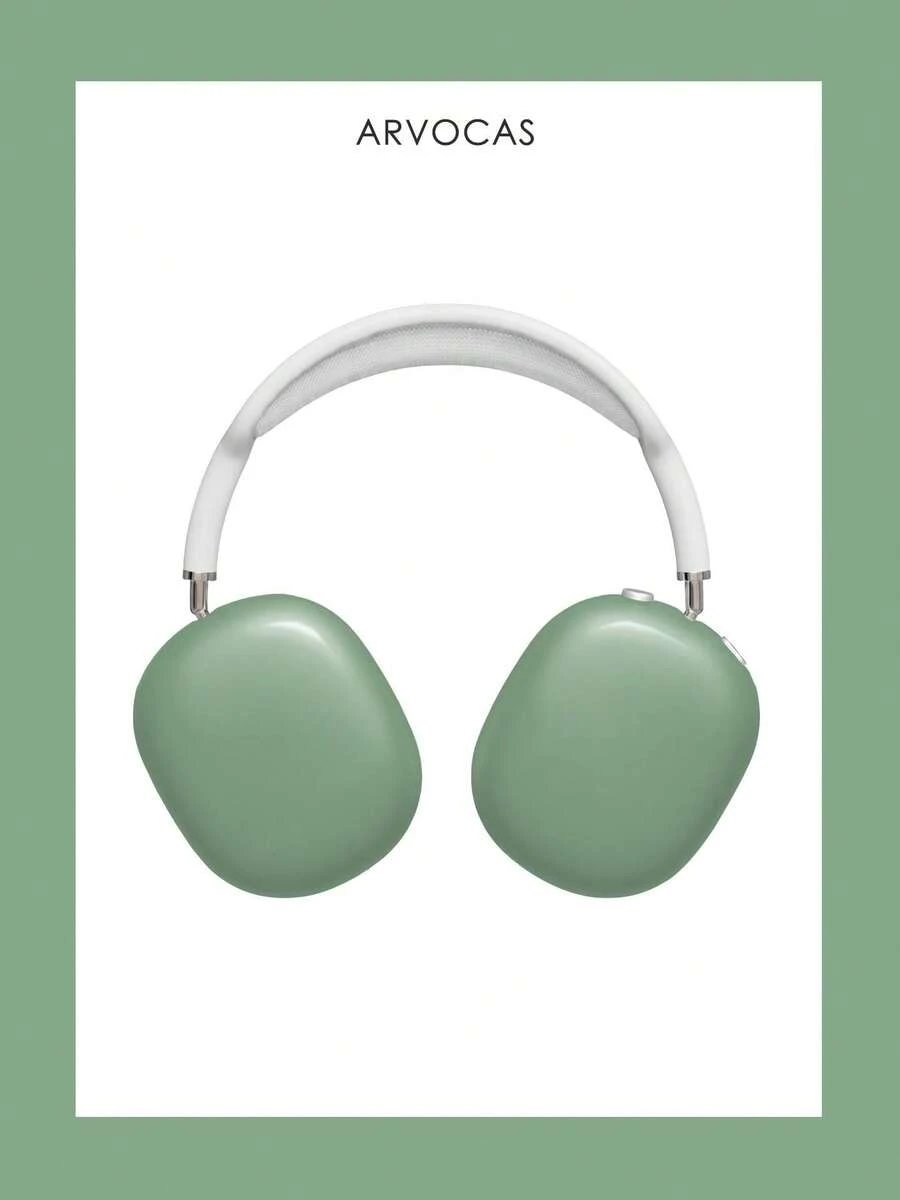 Solid Green Headphone Case, PBT Hard Shell Glossy Surface Over-Ear Headphone Cover, Full-Body Protection Anti-Scratch Anti-Drop Easy Install, Earphone Carry Case, Headband & Ear Cups Case, Gift Compatible With Over-Ear / Noise-Canceling Headphones - Green - View 1