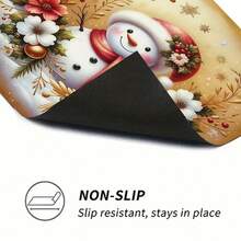 1pc Christmas Theme Snowman Print Pattern Dish Drying Mat, Kitchen Countertop Bowl & Plate Rubber Bottom Drying Pad, Party Decoration, Super Absorbent Stain Hiding Dish Drying Mat, Soft Diatomaceous Earth With Rubber Backing Multi-Functional Kitchen Home Mat, Suitable For Coffee Machine & Dish Rack Quick Dry Mat, Kitchen Countertop Coffee Mat & Bowl Drying Pad - LL LSD004 - View 8