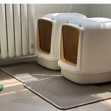 1pc Cat Litter Mat | Honeycomb Design | EVA Material | Non-Slip, Leak-Proof And Easy To Clean | Multiple Colors Available | Ideal Choice For Pet Care, Cat Litter Box Accessory | Honeycomb Pattern Mat | Durable Pet Mat - Grey - View 10