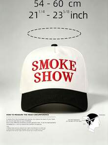 1pc Two Tone Men's Hats SMOKE SHOW Embroidered Baseball Cap Adjustable Design Perfect For Outdoor Activities Hiking Sun Protection And Everyday Wear - Multicolor - View 10