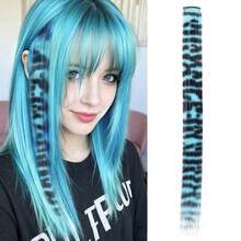 45cm/18" Feather Hair Extension Clip-In Hidden Hairpiece, Gothic Style Black Striped Texture, Multi-Color Festive, Suitable For Beginners, Natural Looking Synthetic Fiber For Christmas, Carnival, Role Play, Party, Birthday - Multicolor - View 34