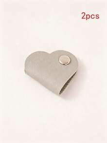 Heart-Shaped Faux Leather Cable Organizer, Multi-Color Earphone And Headphone Cable Storage Box, Battery-Free Cable Management Clip, Unisex Cable Holder Set - New Arrival - View 25