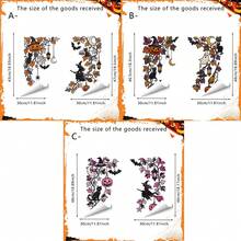 1/3pcs Vintage Halloween Gothic Maple Leaf Vine Window Decal, Double-Sided Visible PVC Static Cling Glass Sticker, Suitable For Living Room, Bedroom, Kitchen, Balcony Window Decoration - Multicolor - View 13
