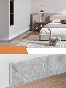 Self-Adhesive Rubber Corner Decorative Strip - Modern 3D Baseboard Wallpaper Sticker, Glossy, Washable, Waterproof, Suitable For Home Decor - No Electricity Required - Baseboard - View 2