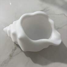 Cream White Shell-Shaped Storage Box, Bathroom Toothbrush Holder, Entryway Key Organizer, Desktop Multi-Functional Storage Decorative Ornament - Multicolor - View 7